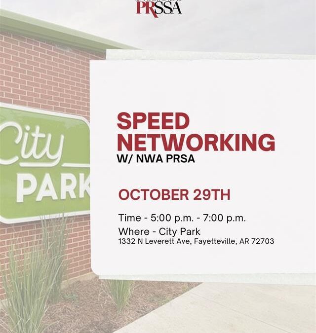 PRSSA Speed Networking Event – Oct 29